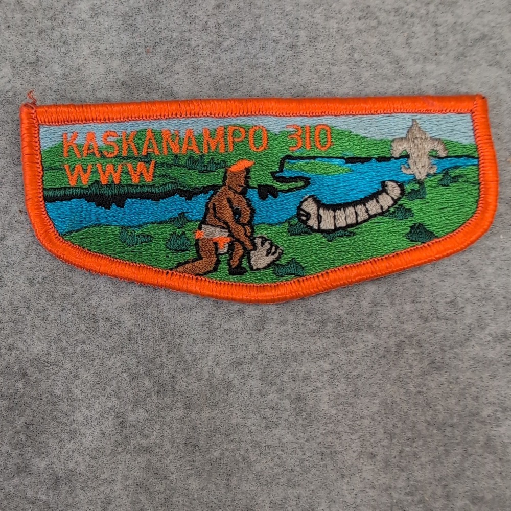 Kaskamapo 310 WWW Patch Orange Border Scout Camping Hiking Adventure Emblem - Picture 1 of 3